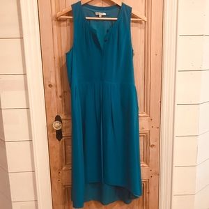 Madewell High Low Silk Dress with Pockets